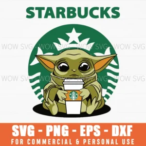 Starbucks Coffee Baby Alien Parody Svg Png Digital Download