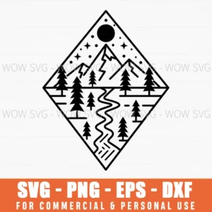 The Mountains Are Calling And I Must Go Nature Diamond Svg