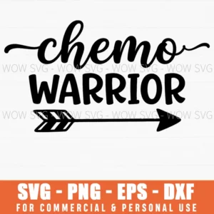 Chemo Warrior Cancer Support Arrow Icon Survivor Svg