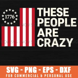 These People Are Crazy Retro Vintage Funny Distressed Svg