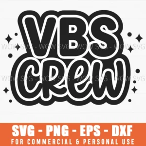 Vbs Crew Hand Drawn Stars Youth Ministry Church Kids Svg