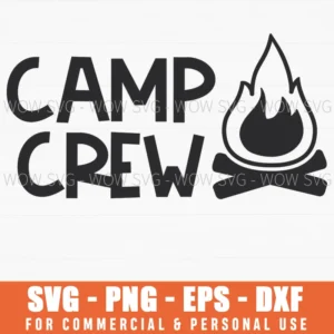 Camp Crew Bonfire Night Camping Trip Group Svg Png