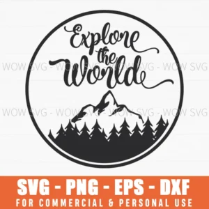 Explore The World Mountain Forest Circle Adventure Svg Png