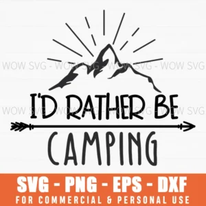Camping Mountain Sunrise Outdoor Adventure Nature Svg Png