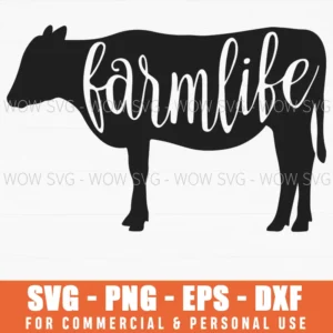 Farm Life Cow Silhouette Svg Png Dairy Farm Animal