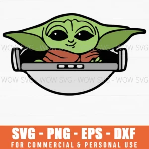 Grogu Peekaboo Baby Yoda In Pod Svg Png Digital Download