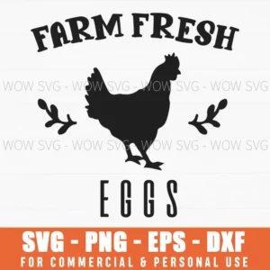 Farm Fresh Eggs Chicken Svg Png Farmers Market Sign