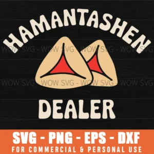 Funny Hamantashen Dealer Purim Pastry Jewish Baker Humor Svg Png