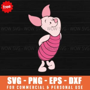 Free Piglet Full Body Smiling Svg