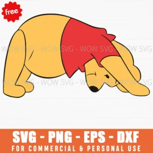 Free Winnie The Pooh Stretching Svg