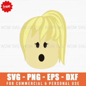 Free Roblox Woman Face Surprised Svg