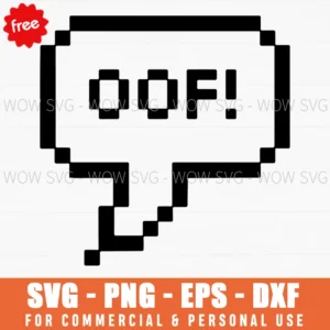 Free Roblox Oof! Speech Bubble Svg