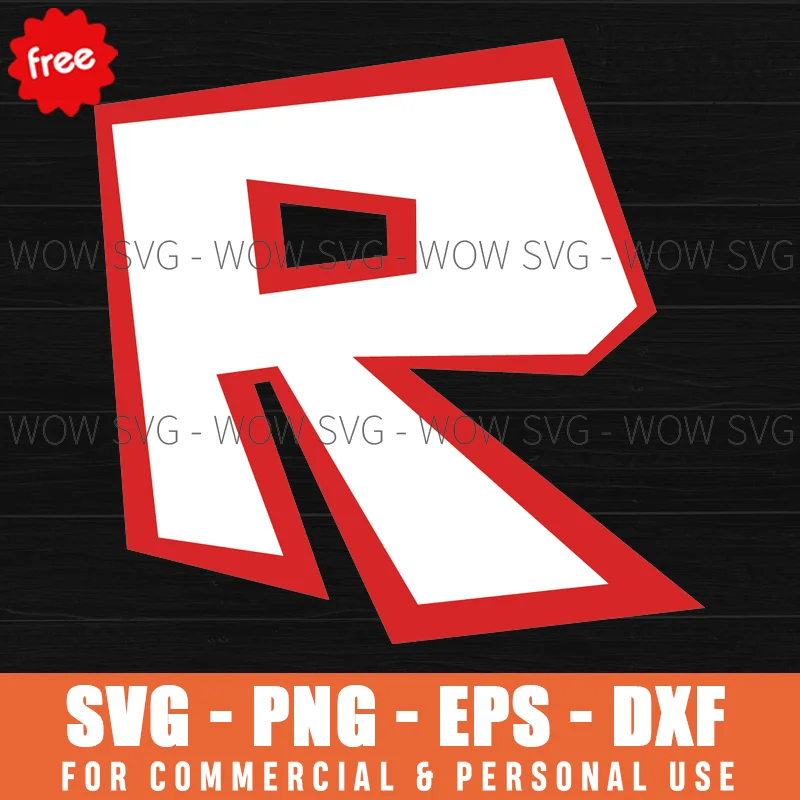 Free Stylized Roblox Letter R Svg