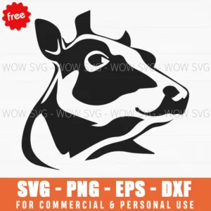 Free Cow Head Side Profile Svg