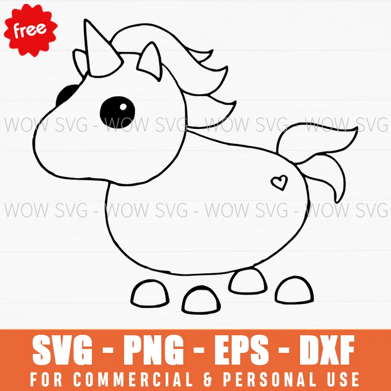 Free Roblox Adopt Me Unicorn Svg
