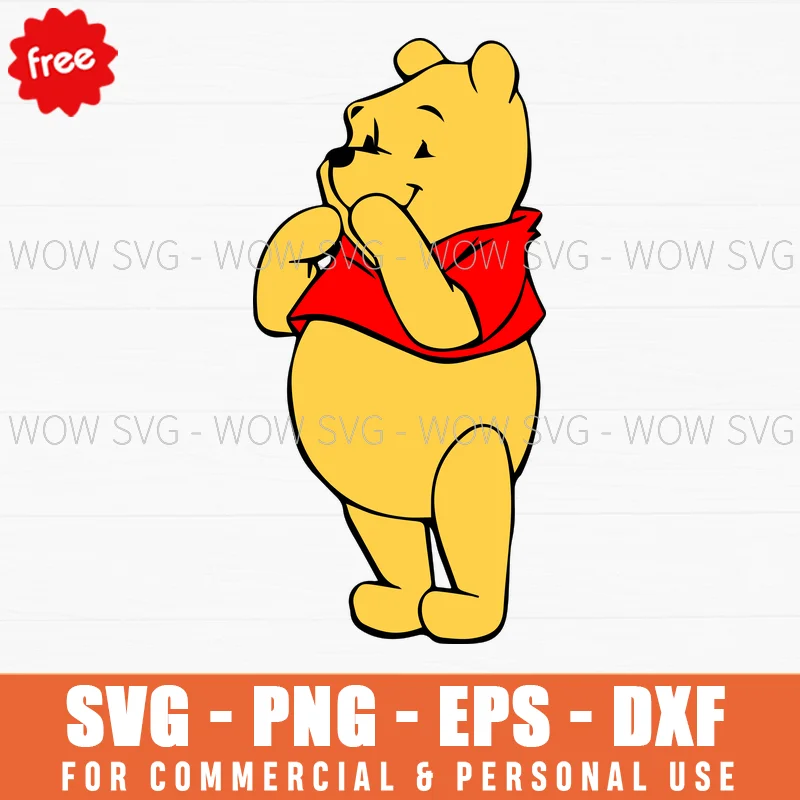 Free Winnie The Pooh Thinking Deeply Svg