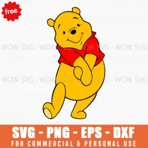 Free Winnie The Pooh Shy Pose Svg