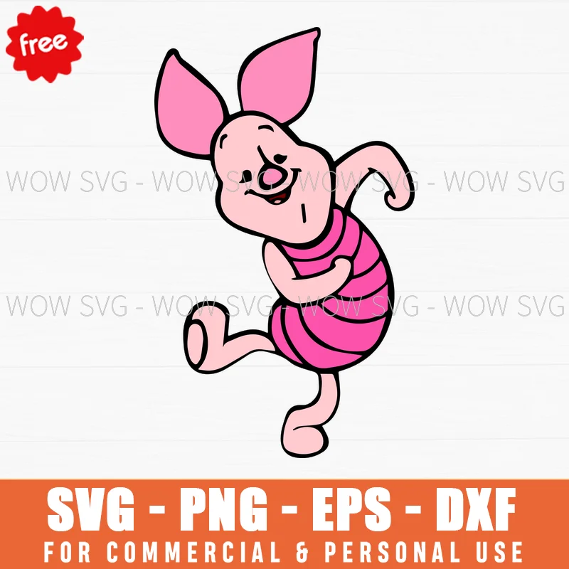 Free Piglet Joyful Dancing Svg