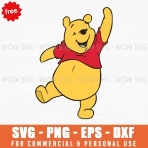 Free Excited Jumping Winnie The Pooh Svg