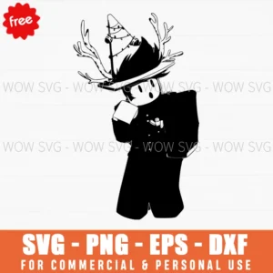 Free Roblox Christmas Antlers Character Svg
