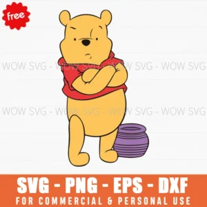 Free Winnie The Pooh Grumpy With Pot Svg