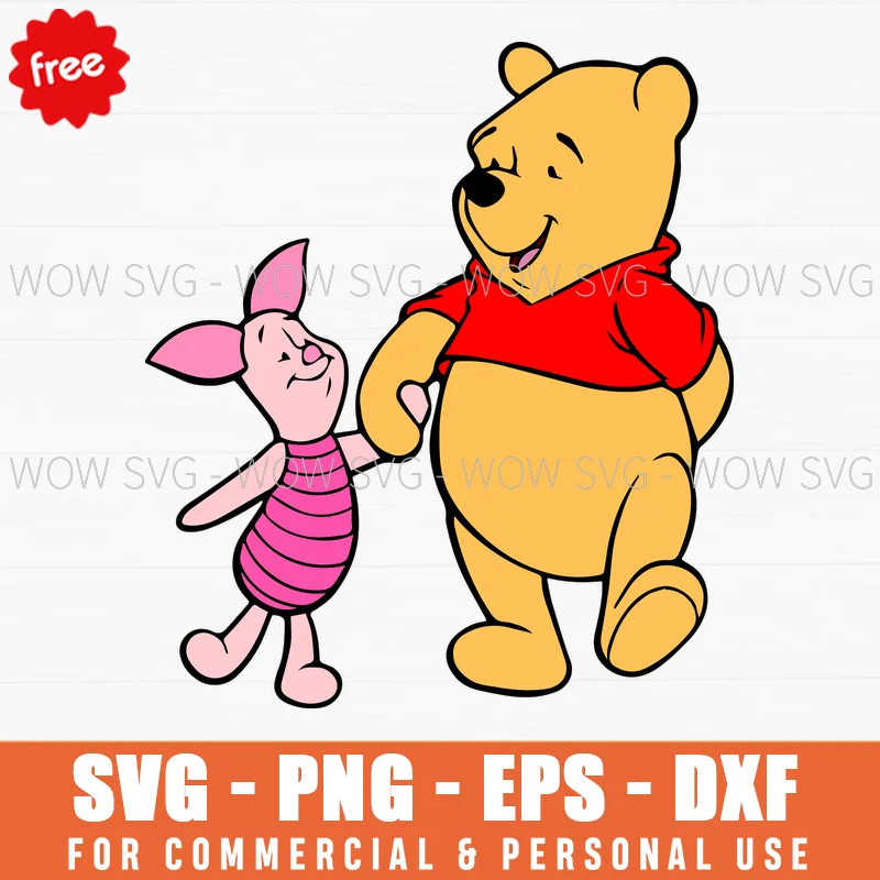 Free Minimalist Winnie The Pooh Silhouette Svg