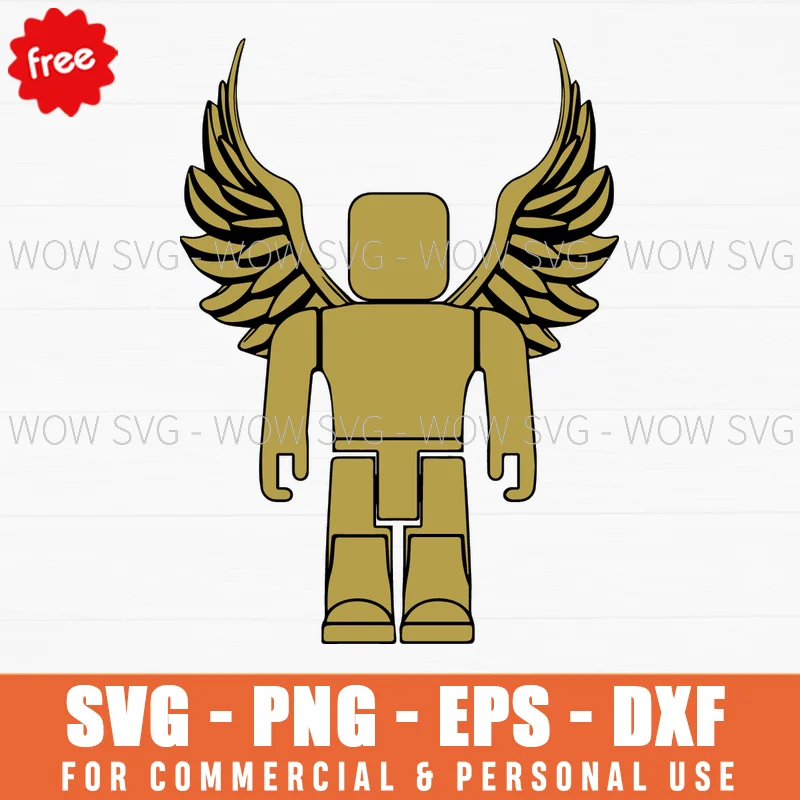 Free Roblox Golden Angel Wings Character Svg