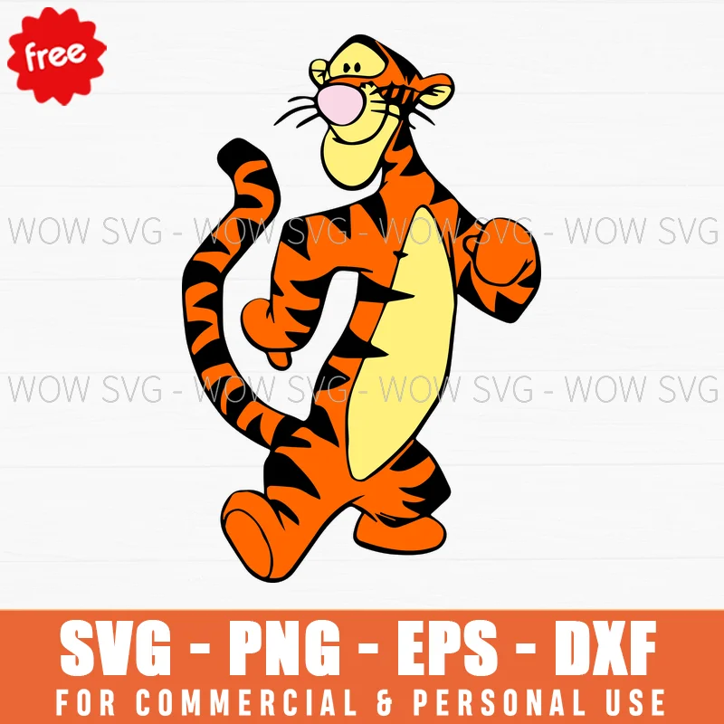 Free Tigger Bouncing Smile Svg