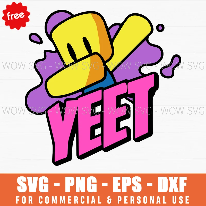 Free Roblox Yeet Noob Splash Svg