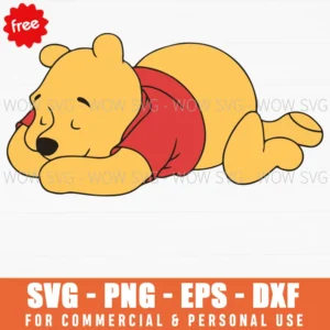 Free Sleeping Winnie The Pooh Svg