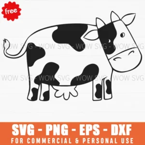 Free Cartoon Cow Svg