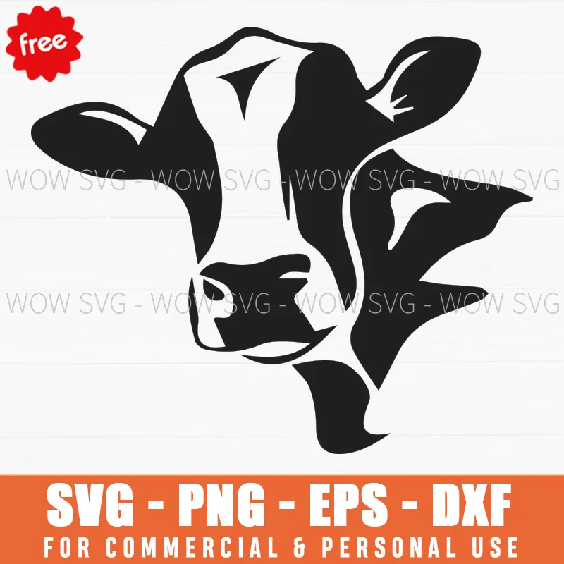 Free Abstract Cow Face Svg