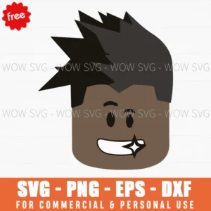 Free Roblox Man Face Shiny Teeth Svg