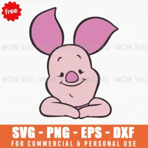 Free Piglet Peeking Face Svg
