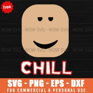 Free Roblox Chill Face Svg
