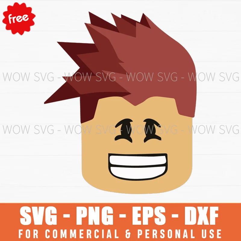 Free Roblox Man Face Svg
