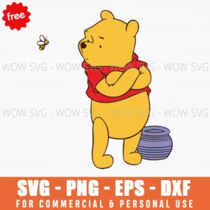 Free Winnie The Pooh Annoyed By Bee Svg