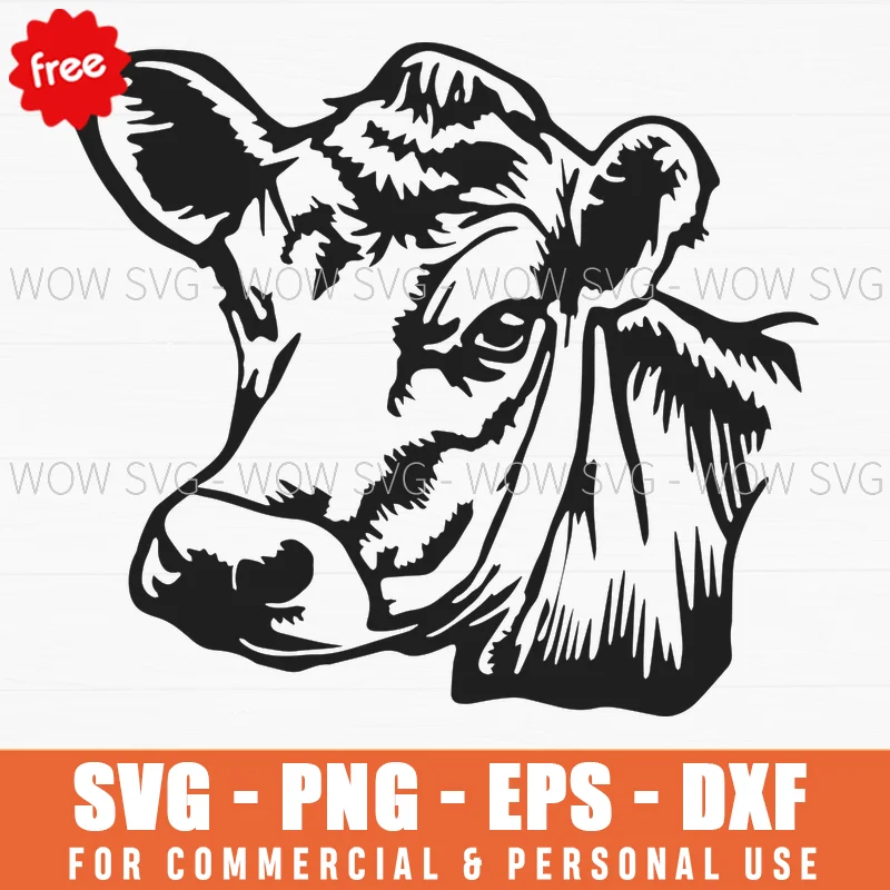 Free Detailed Dairy Cow Svg