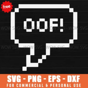 Free Roblox Oof! Speech Bubble Svg