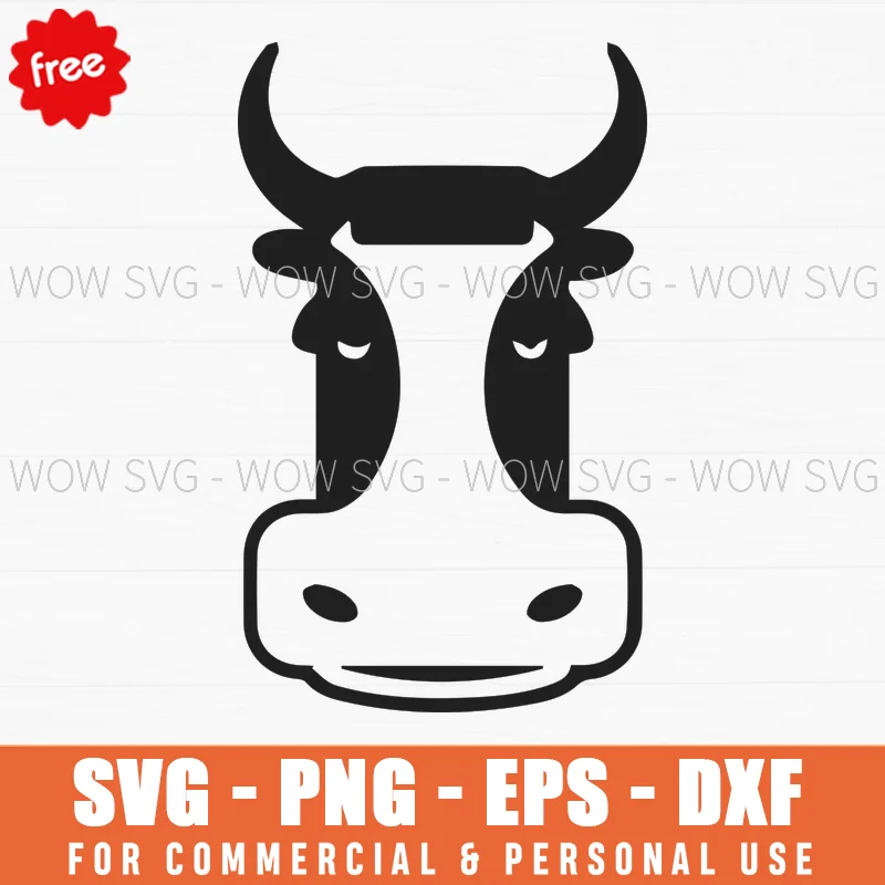 Free Bull Head Silhouette Svg