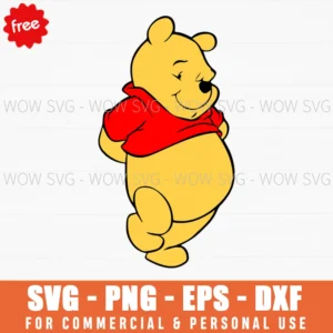 Free Winnie The Pooh Walking Happy Svg