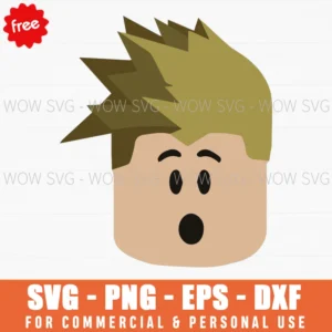 Free Roblox Man Face Surprised Svg