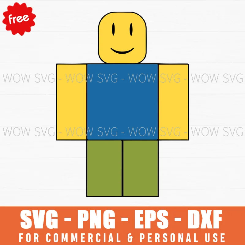 Free Roblox Noob Classic Svg