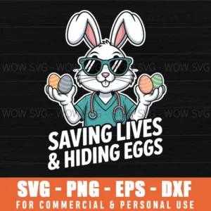 Nurse Bunny Svg – Funny Easter Bunny Nurse Cut File For Cricut & Silhouette