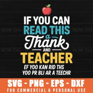 Cute, Funny Teacher Appreciation Svg Png