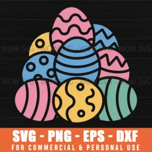 Stack Of Easter Eggs Svg – Cute Cut File For Diy Easter Crafts
