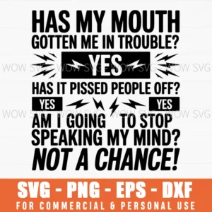 Has My Mouth Gotten Me Svg Png