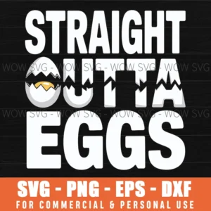 Straight Outta Eggs Svg – Streetwear Easter Bunny Cut File For Cricut