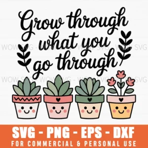 Relaxing Plant Mom Svg – Aesthetic Botanical Quote Layered Cut File For Cricut