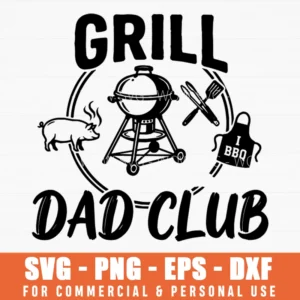 Grill I Bbq Smoke Sear Repeat Dad Club Father Day Gift Svg Png Grill Master Apron File
